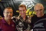 Paul McTier with Stefano Pelinga and the master craftsman for Tiger Products - 2019 Billiard Congress of America Expo & Pool League Tournament