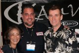 Pro Grace Nakamura and John Bertone of Kamui USA with Paul McTier - 2017 Billiard Congress of America Expo