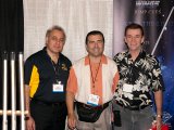 Tony of Tiger Products and Stefano Pelinga with Paul McTier - 2015 Billiard Congress of America Expo
